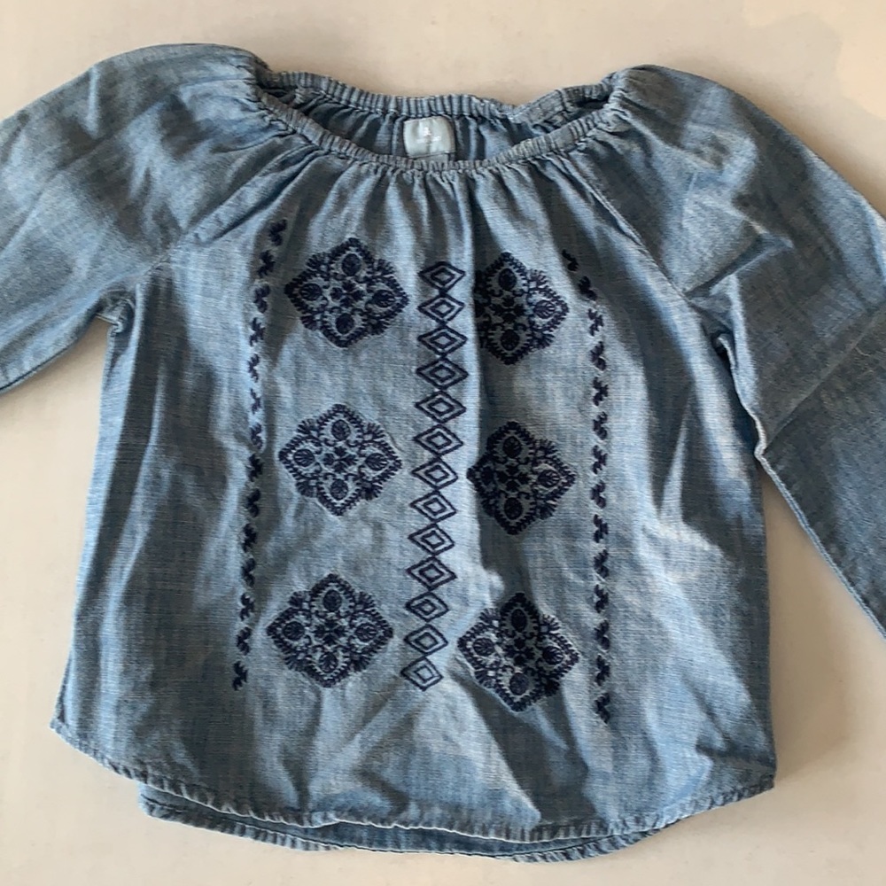 Jean Color Too with Blue Pattern - Picture 2 of 3
